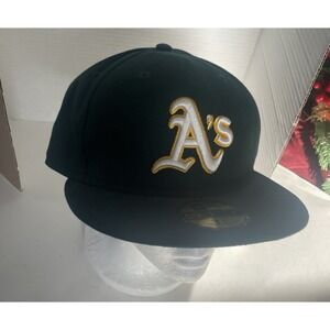 Oakland Athletics A's New Era Road Authentic On-Field New Era 7 5/8 Fitted Hat